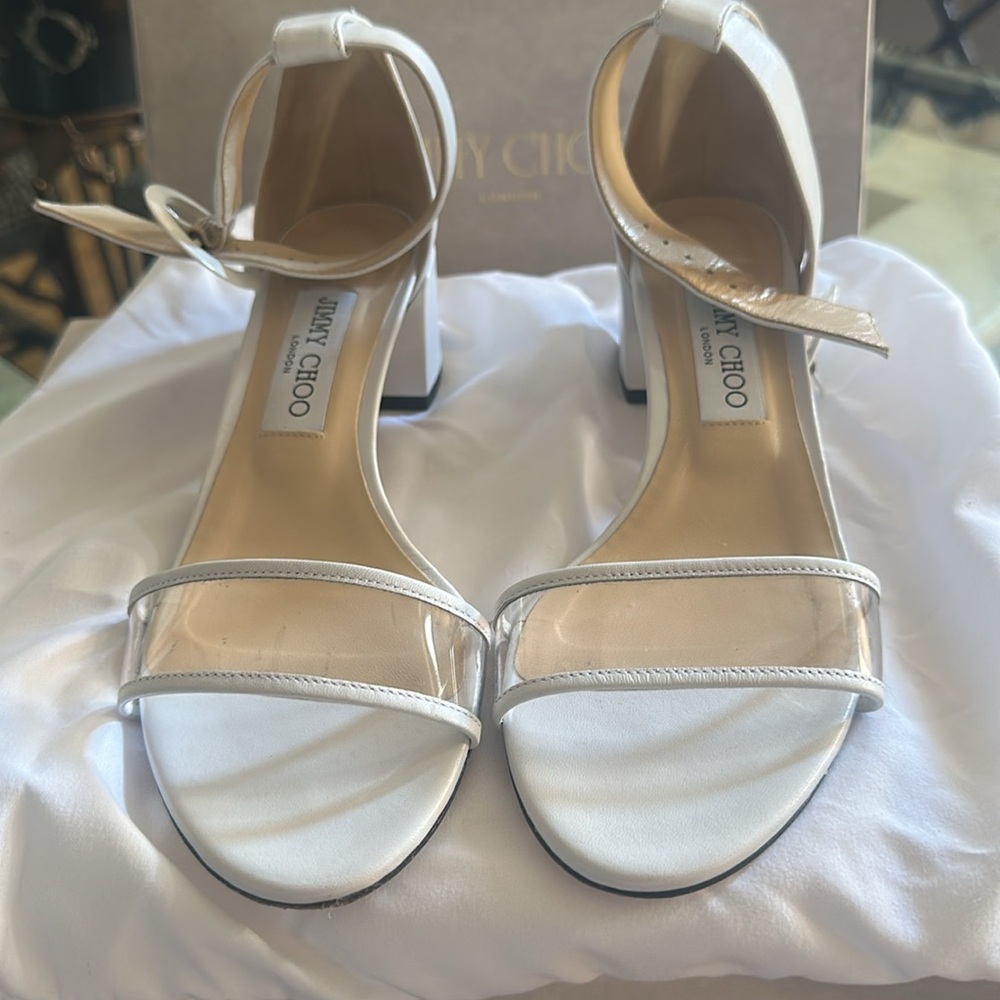 Jimmy Choo Jaimie leather and PVC sandals - Picture 4 of 5
